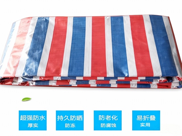 石家庄双膜彩条布防水抗撕拉 工地盖货/临时遮挡实用款
